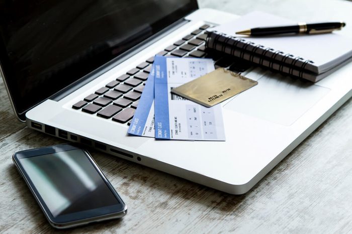 Buying airline tickets on line with a credit card 