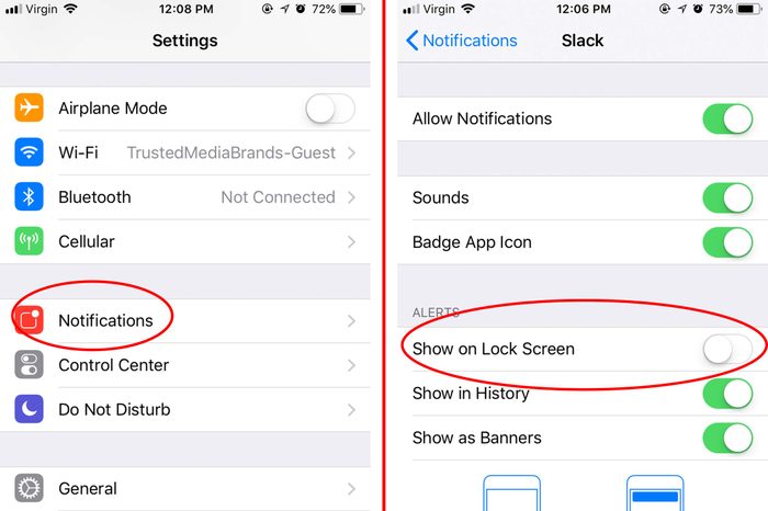 turn off lock screen view