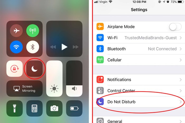 turn on do not disturb