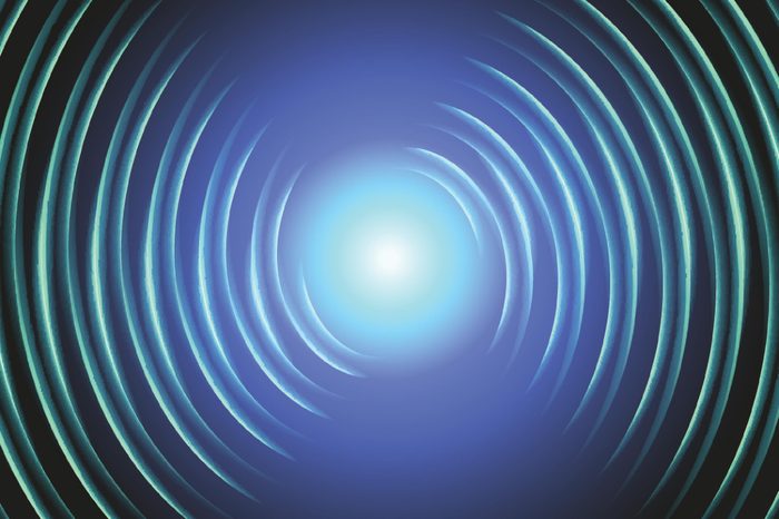 Vector, Glow radiation, light, sound wave radiation of light glare, flash light for background design, illustration.