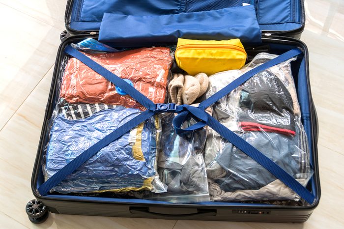 pack the luggage bag for Save Space