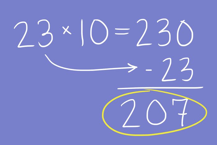 Multiplying by nine