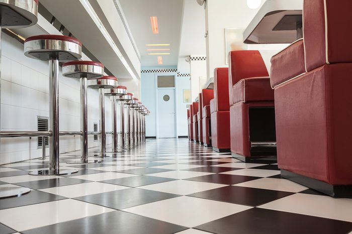 kitchen in a american diner restaurant