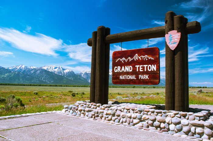 Entry to the Grand Teton National Park, Wyoming