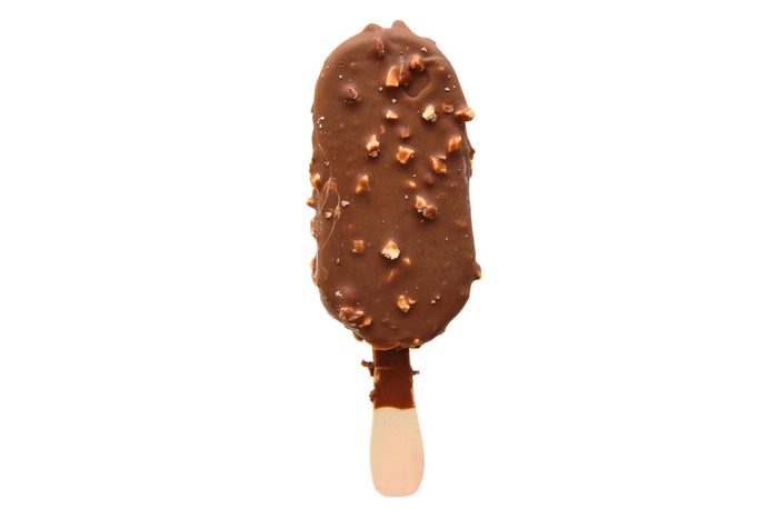 ce cream covered with chocolate
