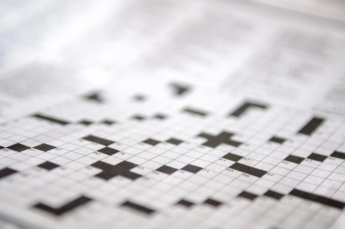 Blank crossword puzzle waiting to be filled in.