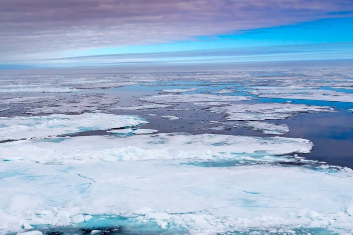 Melting Polar ice near Norway