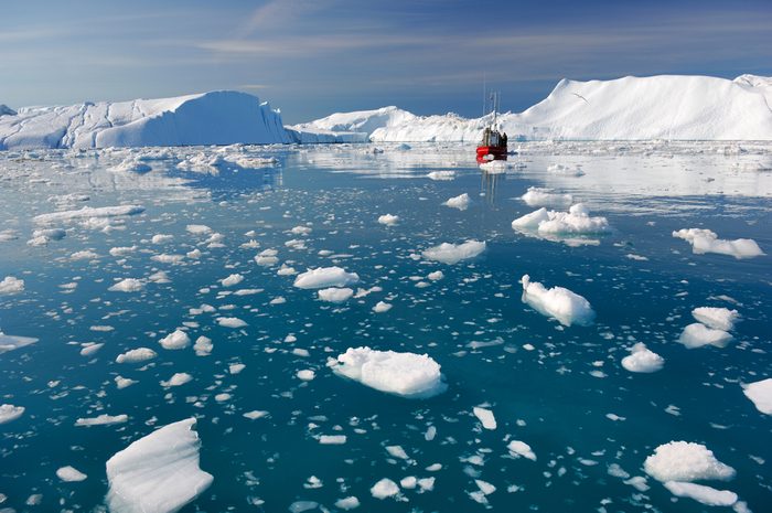 Icebergs in Disko Bay Greenland