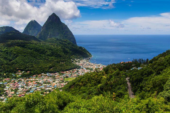 St Lucia in the caribbean, is Helen of the west. Pitons,