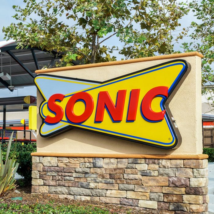 Sonic Drive-In Restaurant exterior. Sonic Corp. is an American drive-in fast-food restaurant chain