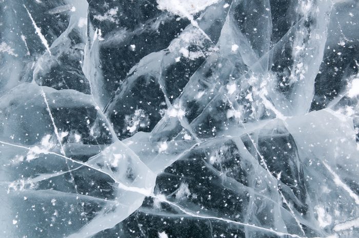 Frozen lake