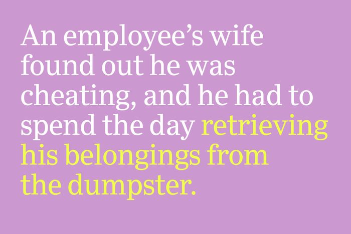 retrieving belongings from the dumpster