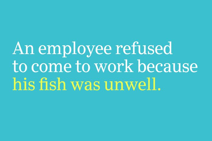 his fish was unwell