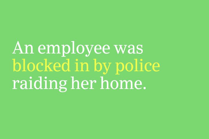 blocked in by police