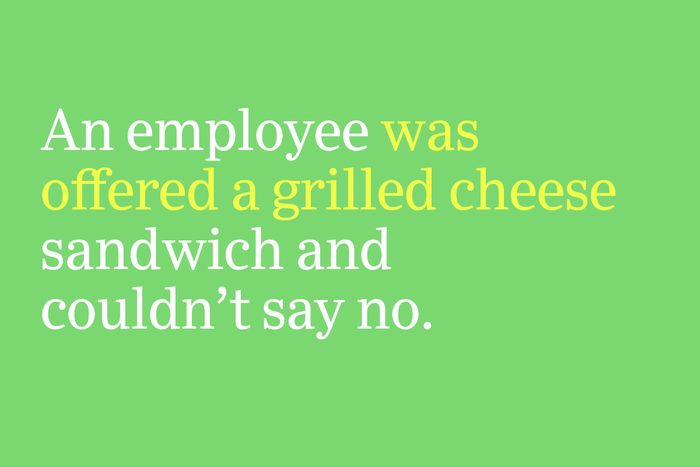 was offered a grilled cheese