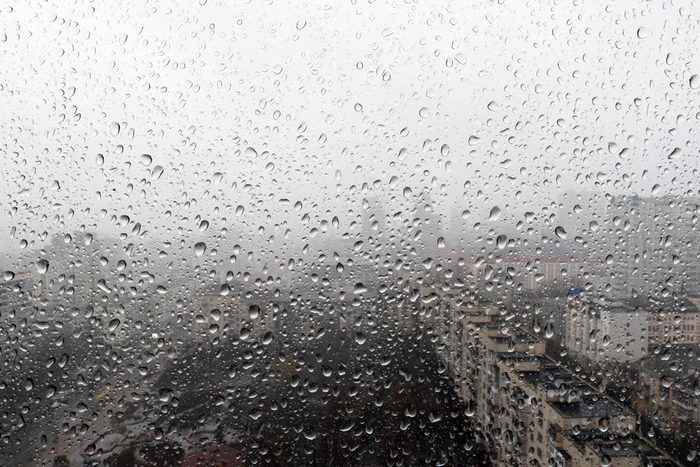 Rain in the city.