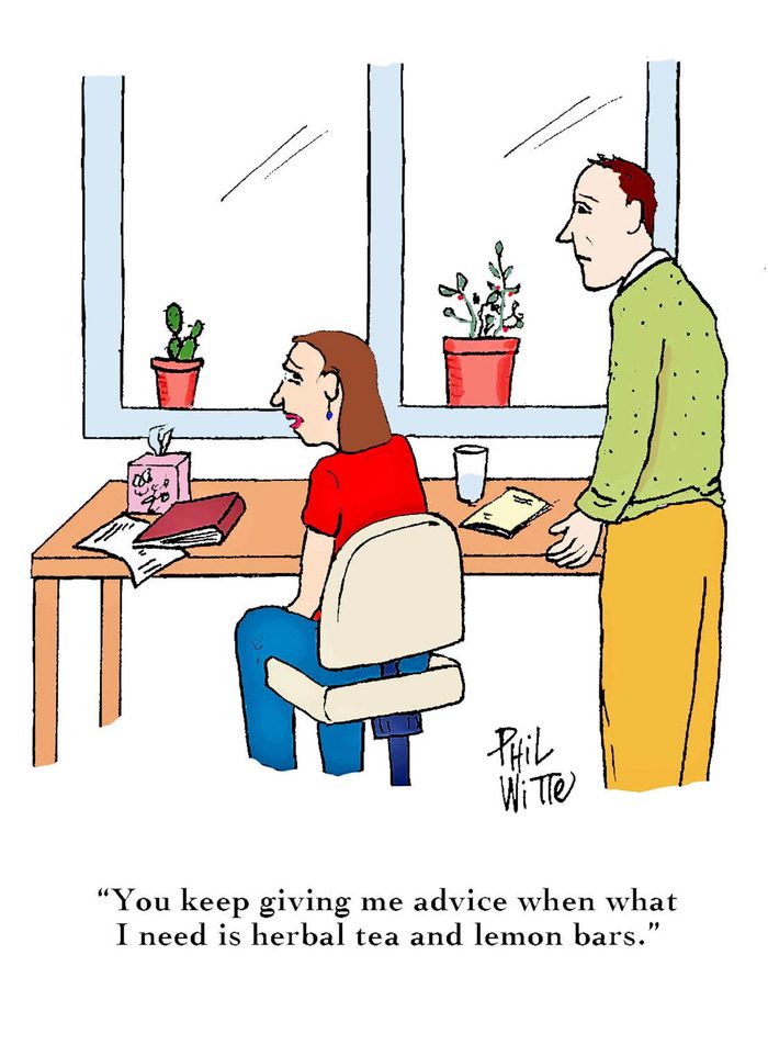 advice tea cartoon