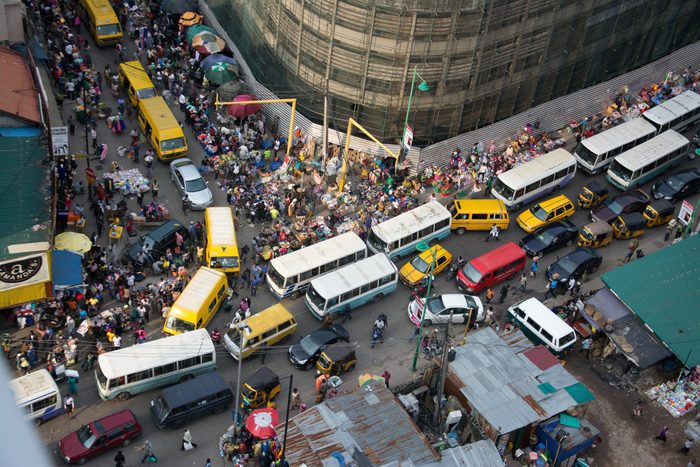BUSY NIGERIAN MARKET LAGOS, NIGERIA