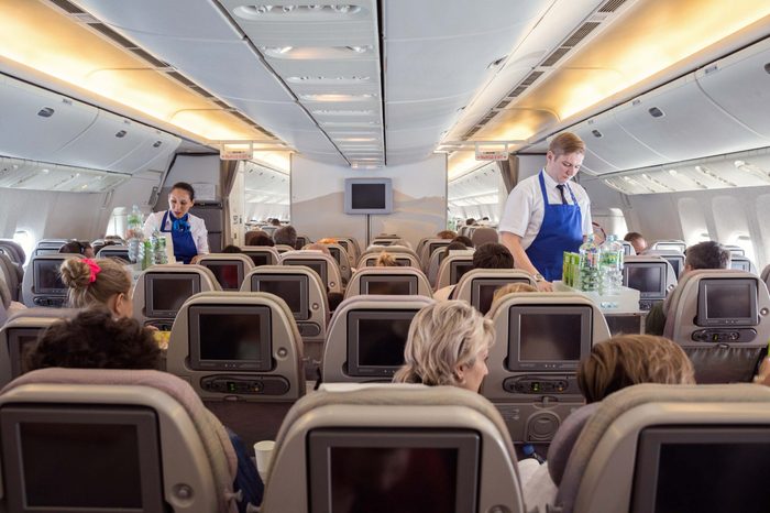 beverage carts on airplane