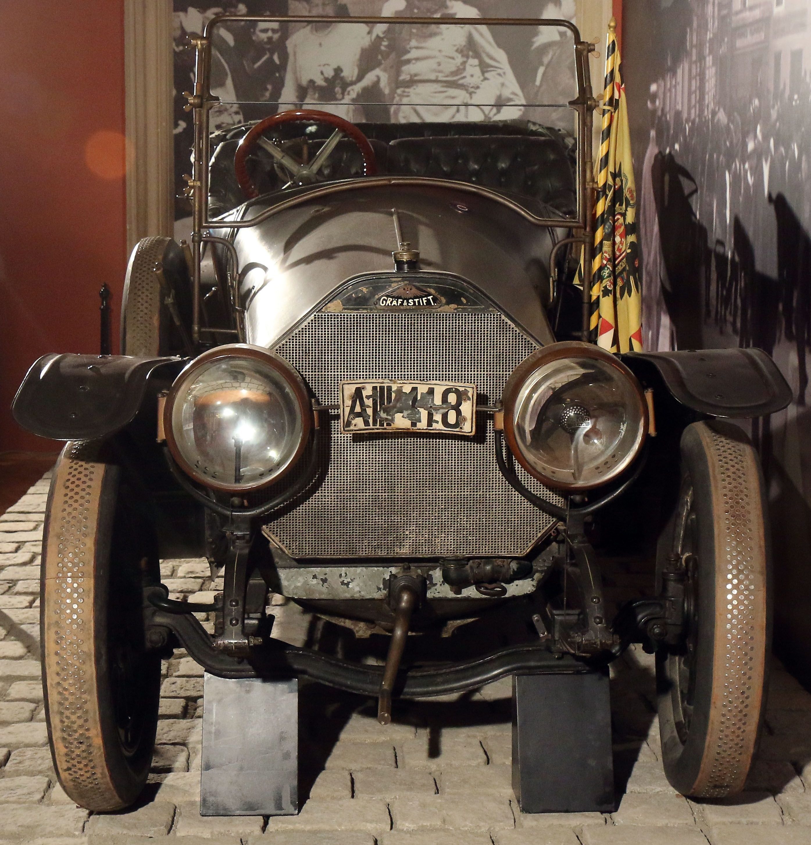 Mandatory Credit: Photo by Ronald Zak/AP/Shutterstock (6763899q) The car in where Austrian Archduke Franz Ferdinand and his wife Sophie were shot to death is on display at the Museum of Military History in Vienna, Austria, on . Archduke Franz Ferdinand and his wife Sophie were assassinated in Sarajevo on June 28, 1914, an event which led to the outbreak of World War I Austria Archduke Assassination WWI, Vienna, Austria