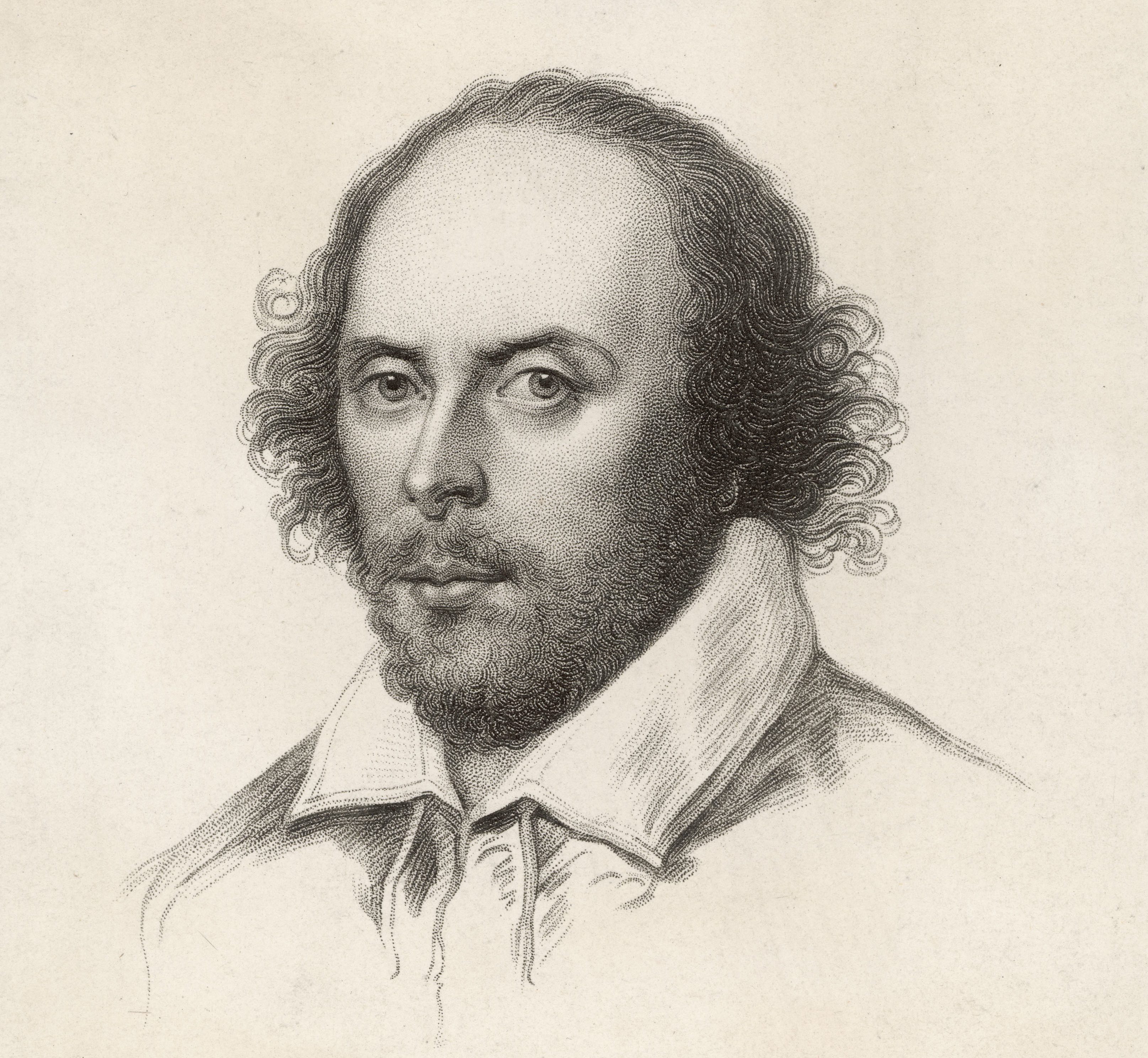Mandatory Credit: Photo by Historia/Shutterstock (7665088ny) William Shakespeare (1564 - 1616) English Playwright and Poet 'Cut-out' Portrait Historical Collection 22
