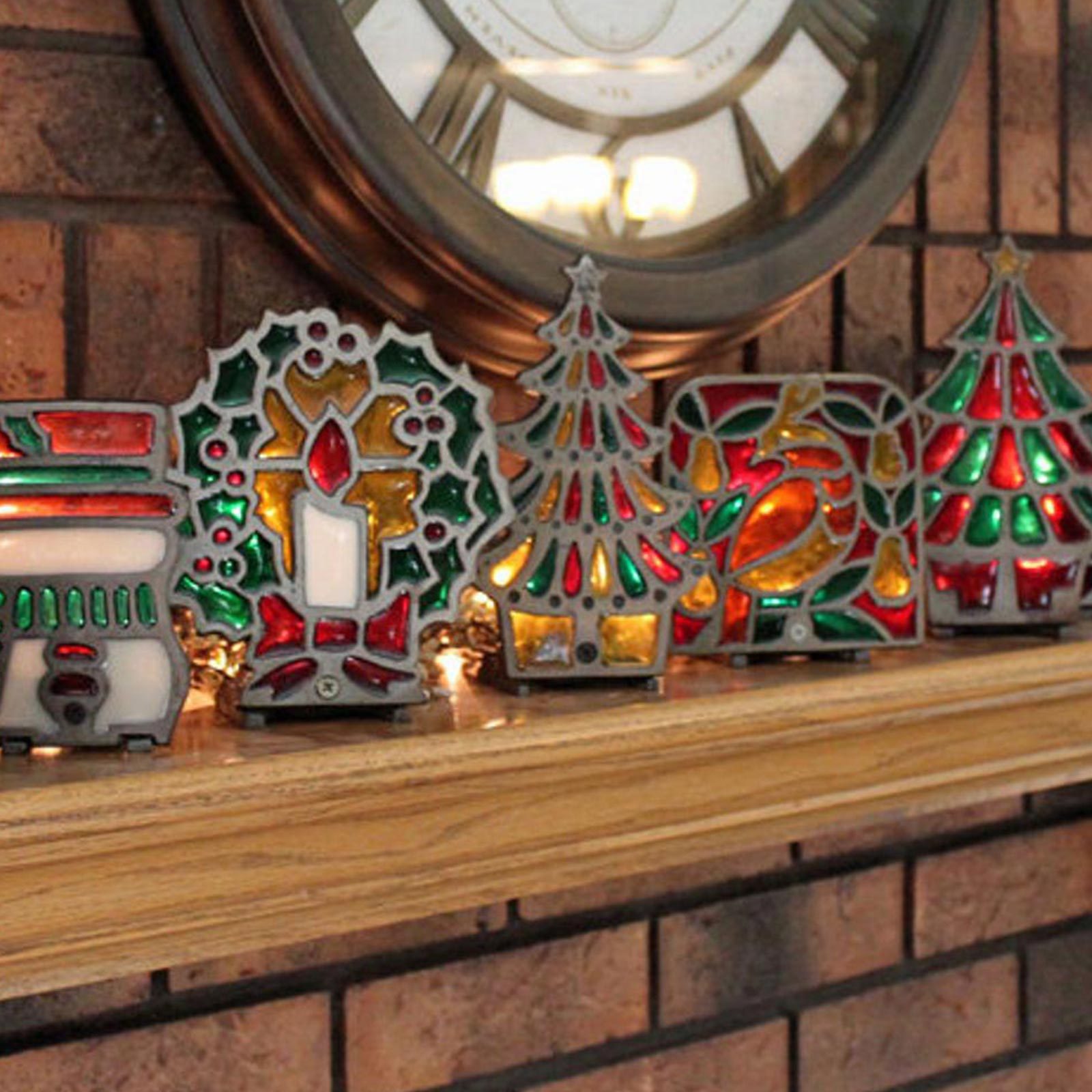 Stained glass candle holders