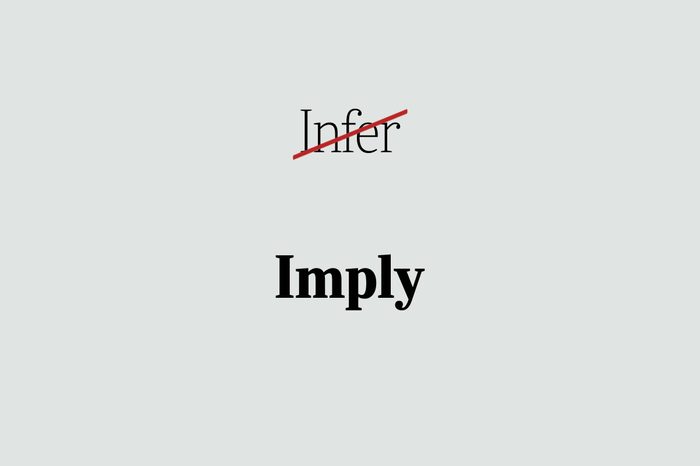 phrases you're using wrong imply