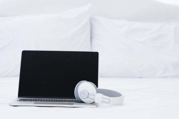 Laptop and headphone