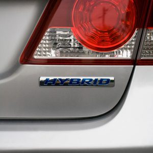 Car taillight shines, with 