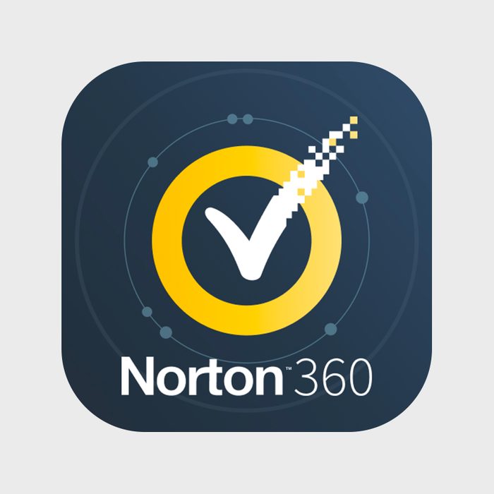 Logo featuring a yellow circle with a white check mark, surrounded by digital pixels. Text reads 