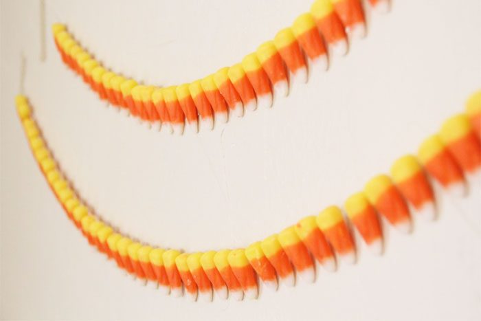 Candy Corn Garland Halloween Craft