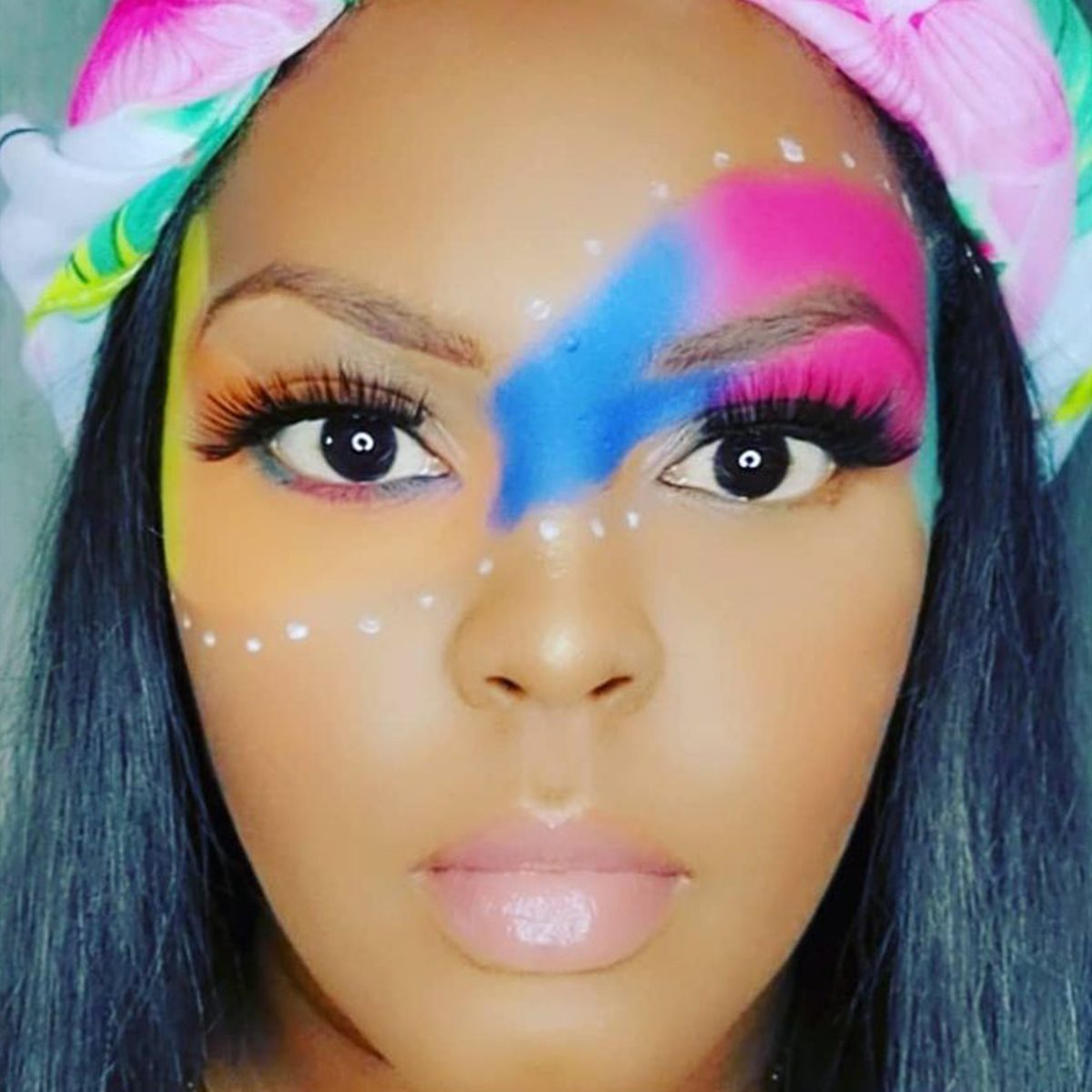 Rainbow Goddess Halloween Makeup 
