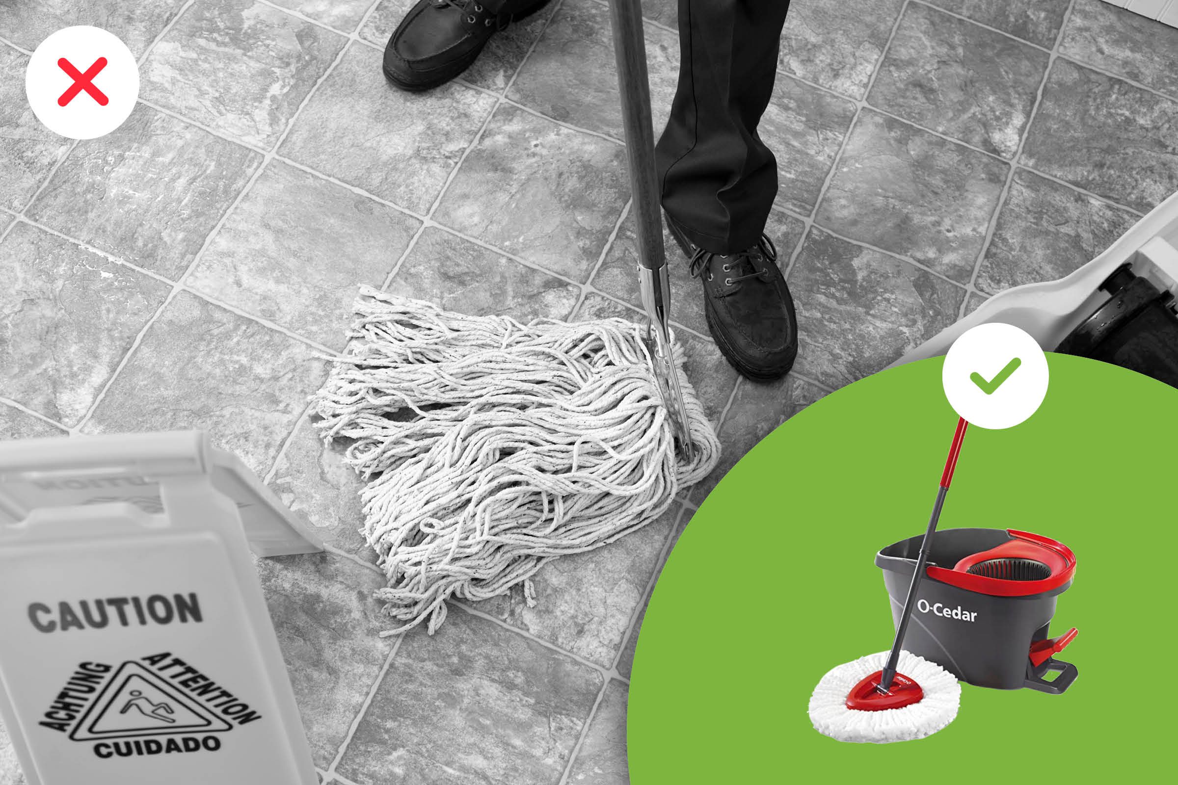 Cleaning a wooden floor