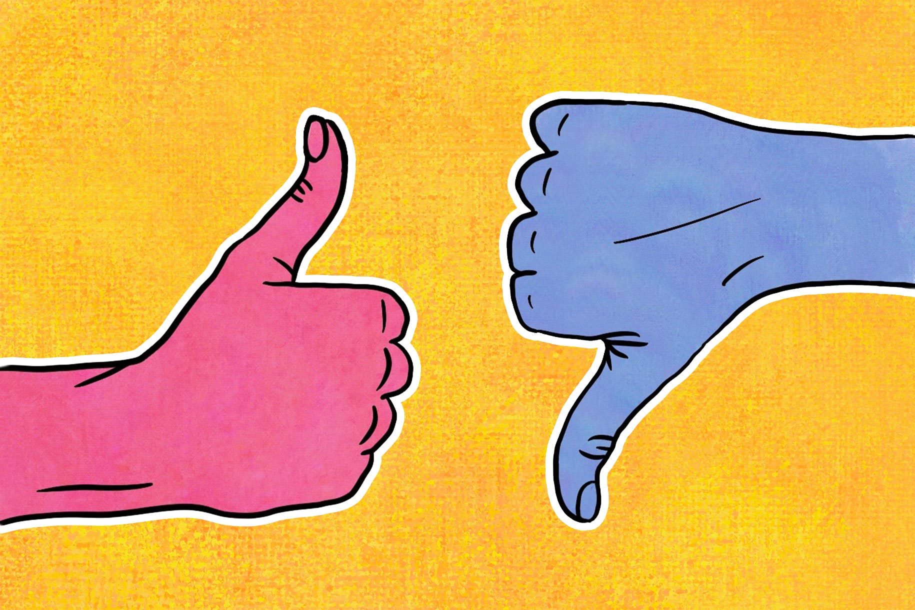Thumbs-up and thumbs-down