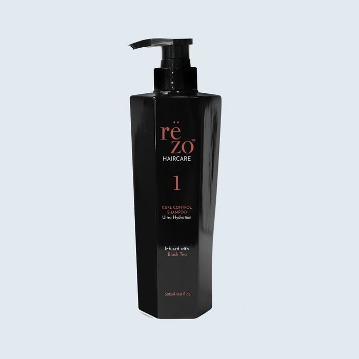 A black bottle labeled 