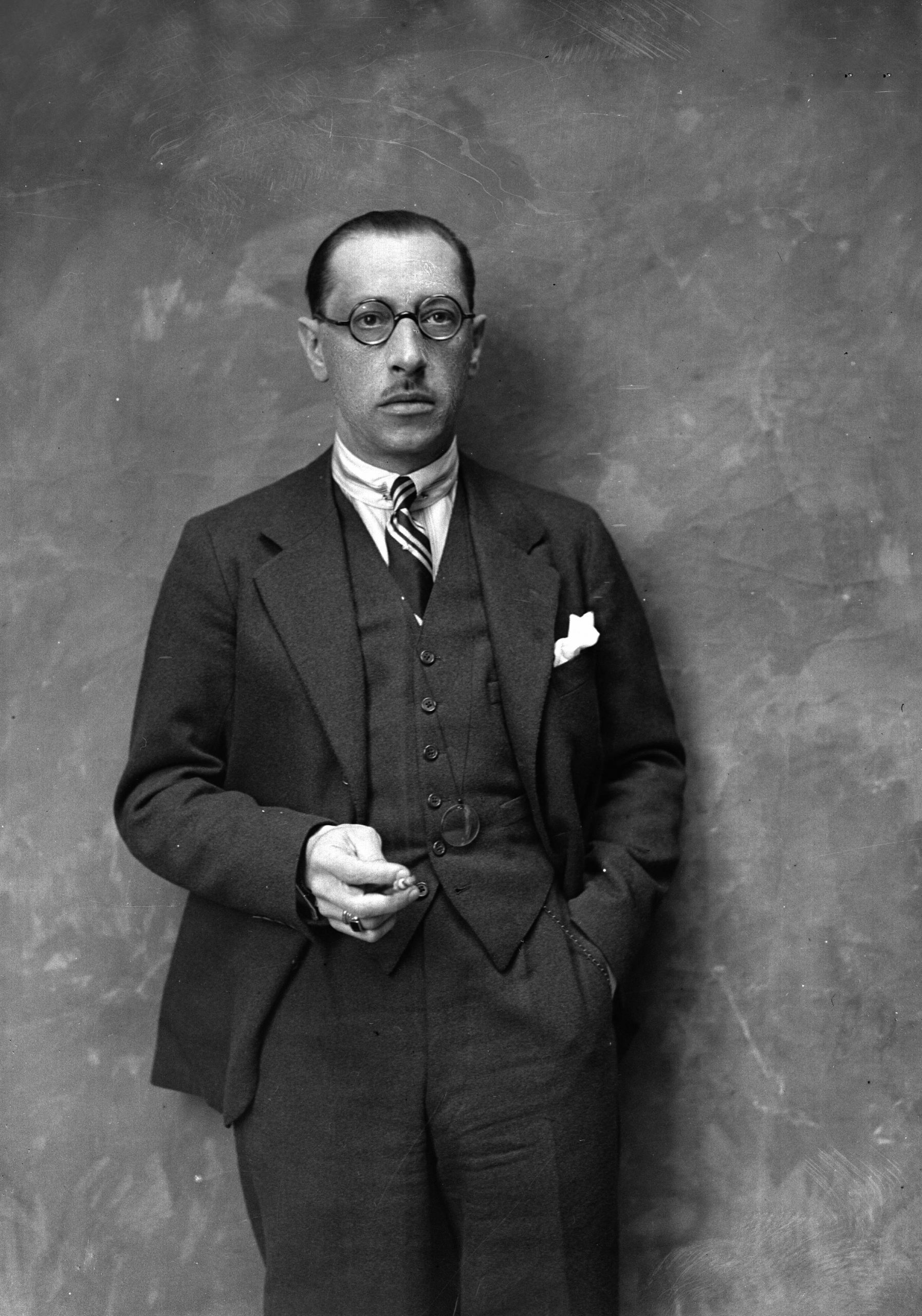 Portrait of Igor Stravinski, composer from Russian