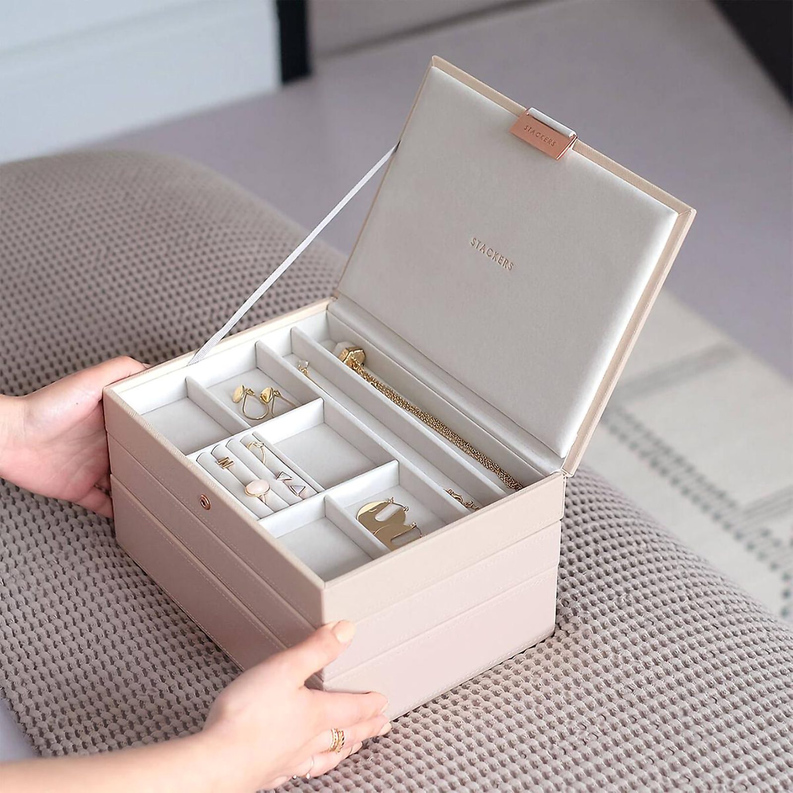 Stackable Jewelry Organizer Trays