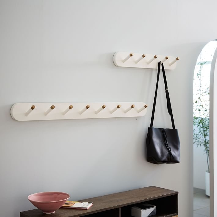 Mid Century Hook Rack White