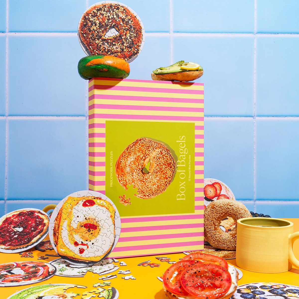 Piecework Puzzles Box Of Bagels