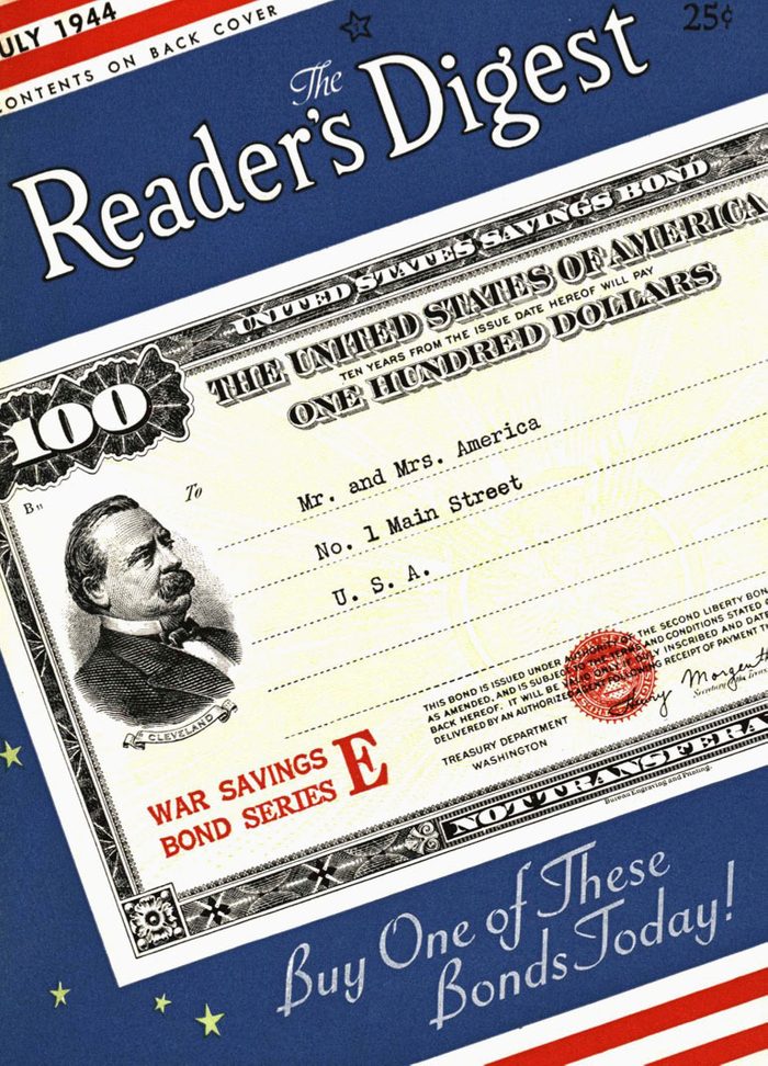 1944 July Readers Digest Cover