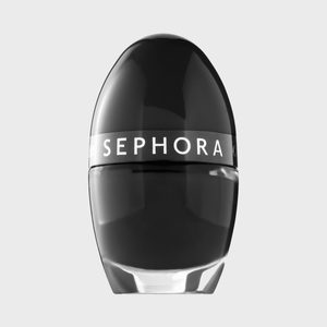 Black oval perfume bottle displays 