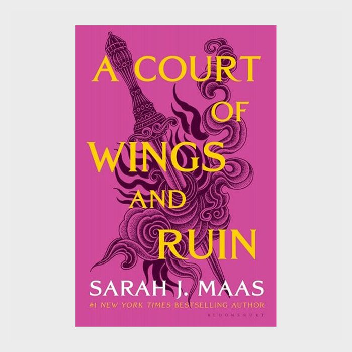 Sword emerging from swirling tendrils, surrounded by text 