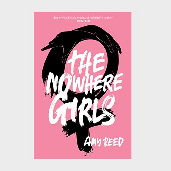 Book cover depicts hands forming a female symbol, showcasing bold white text 
