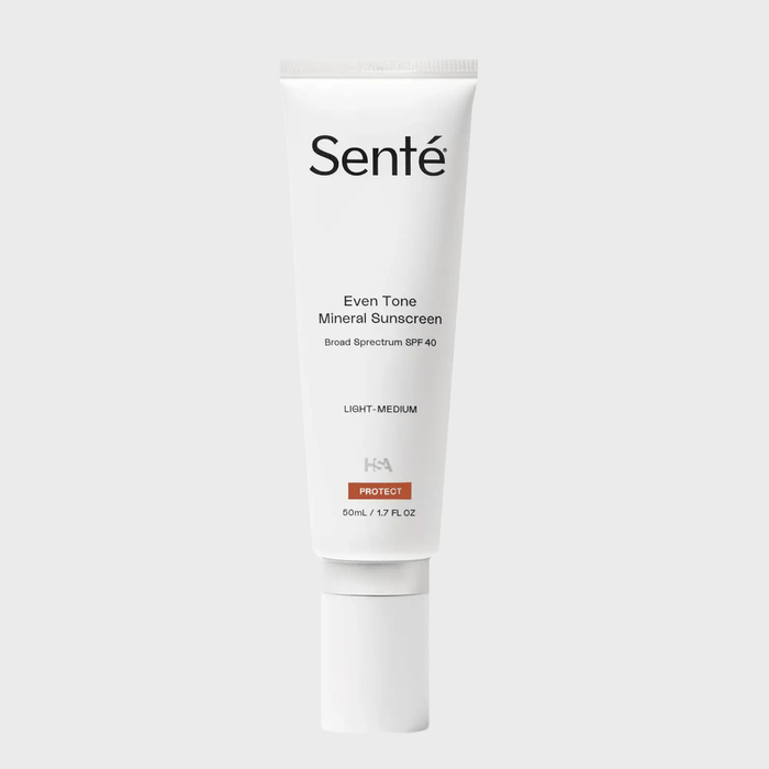 A white tube displays 