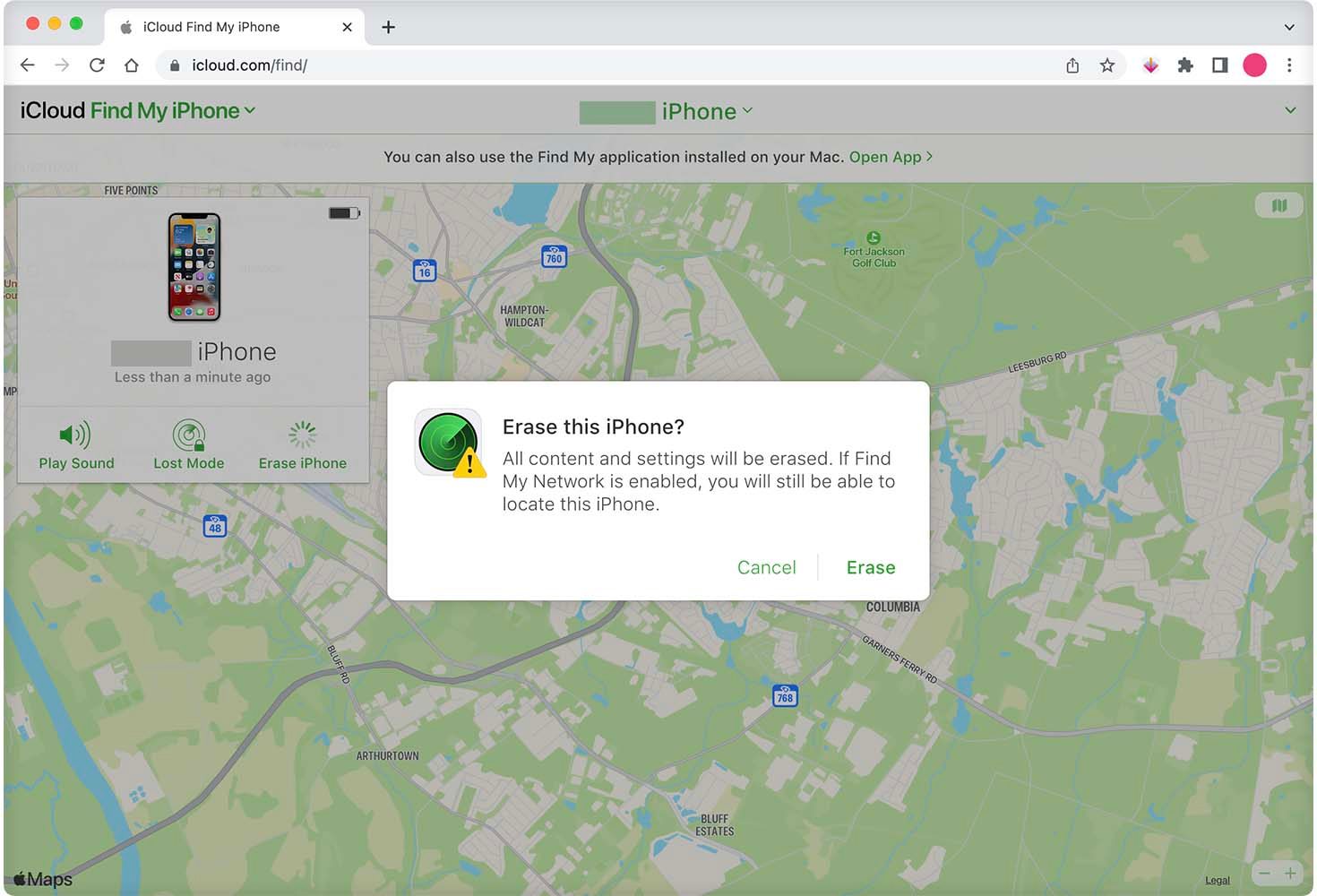Find My iPhone Erase this iPhone