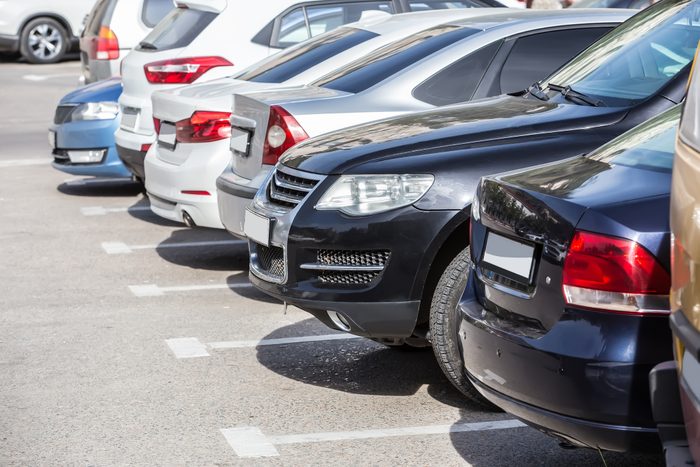 cars in the parking lot