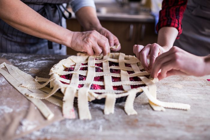 making a pie