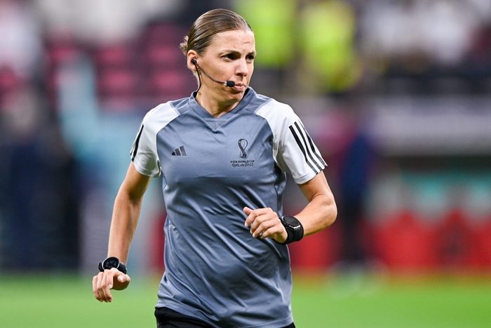 Referee Stephanie Frappart prior to the Group E - FIFA World Cup Qatar 2022 match between Costa Rica and Germany at the Al Bayt Stadium on December 1, 2022 in Al Khor, Qatar