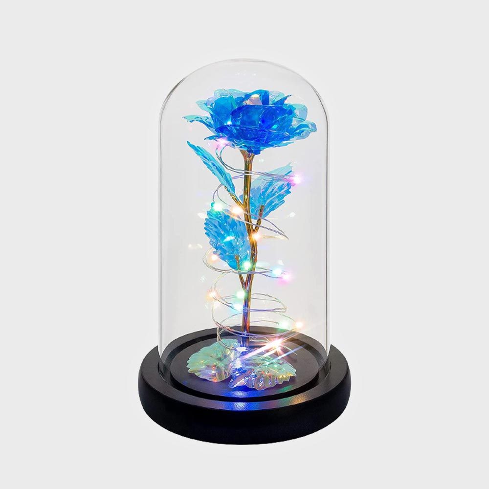 Artificial Rose In A Glass Dome
