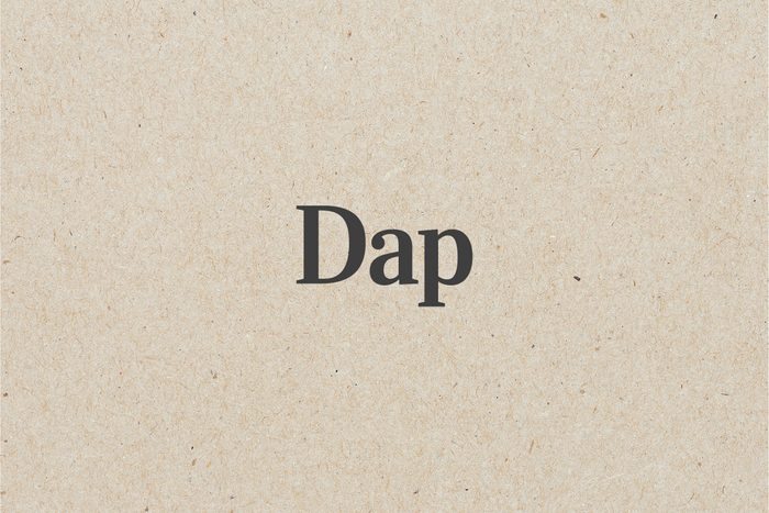 Dap Printed on Kraft Paper Background